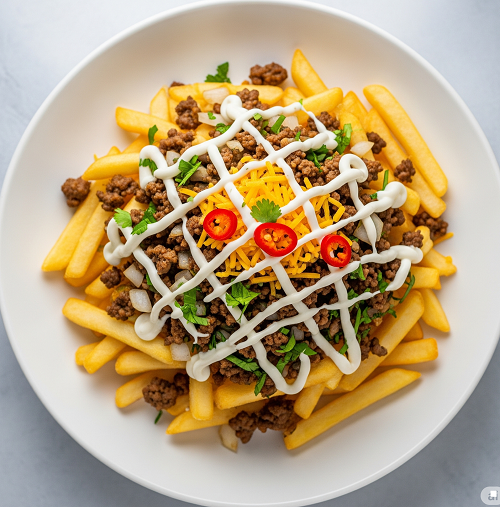 Chips, Cheese & Spicy Mince 