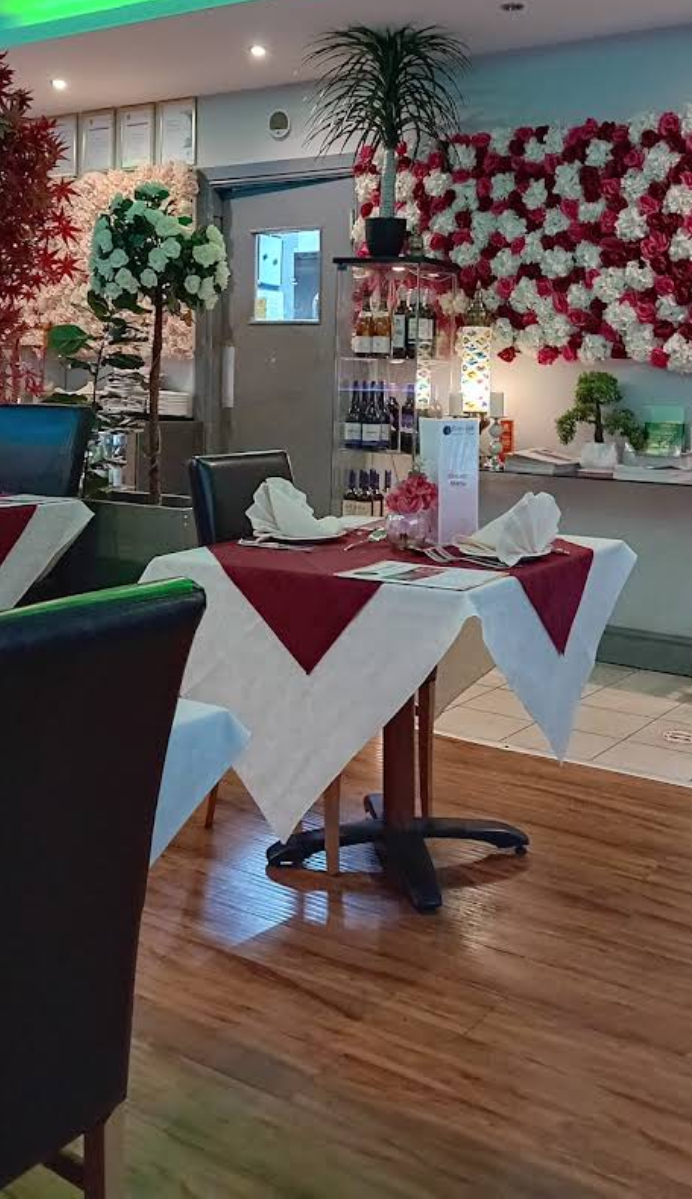 Inside the Rangoli Indian Restaurant in East Kilbride.
