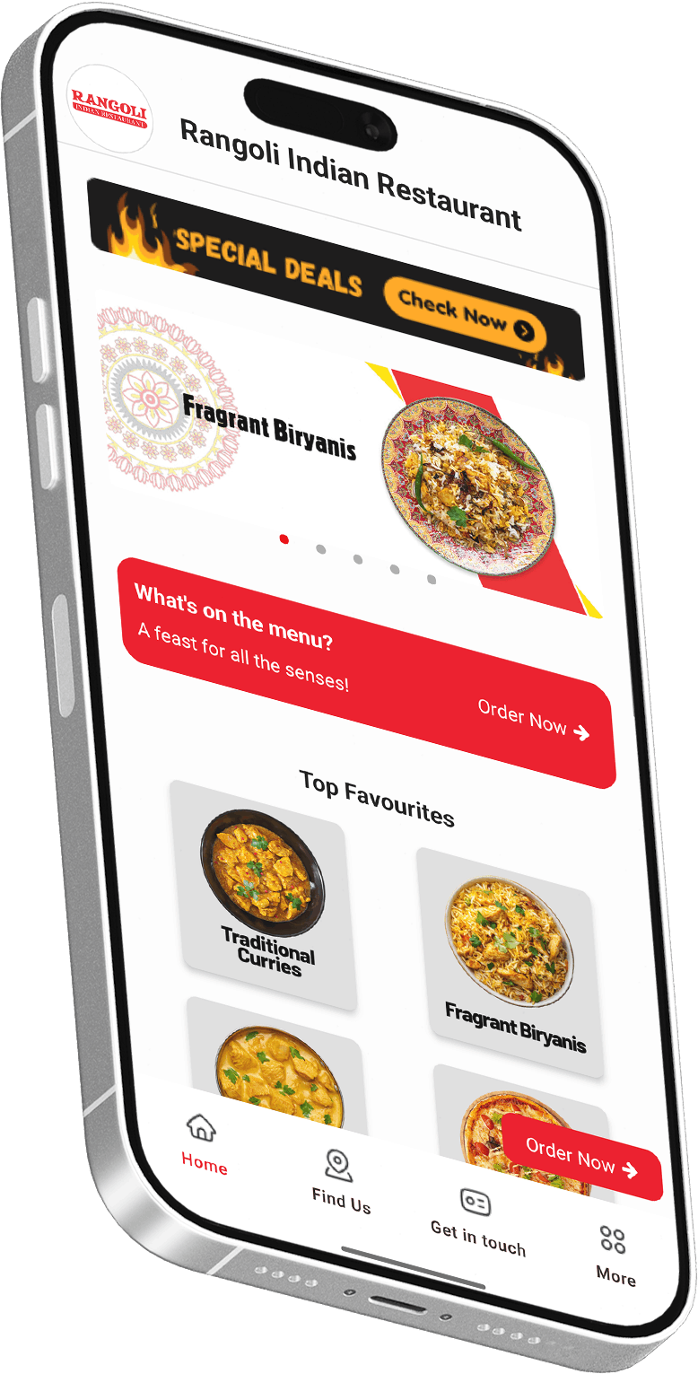 Rangoli Restaurant App 