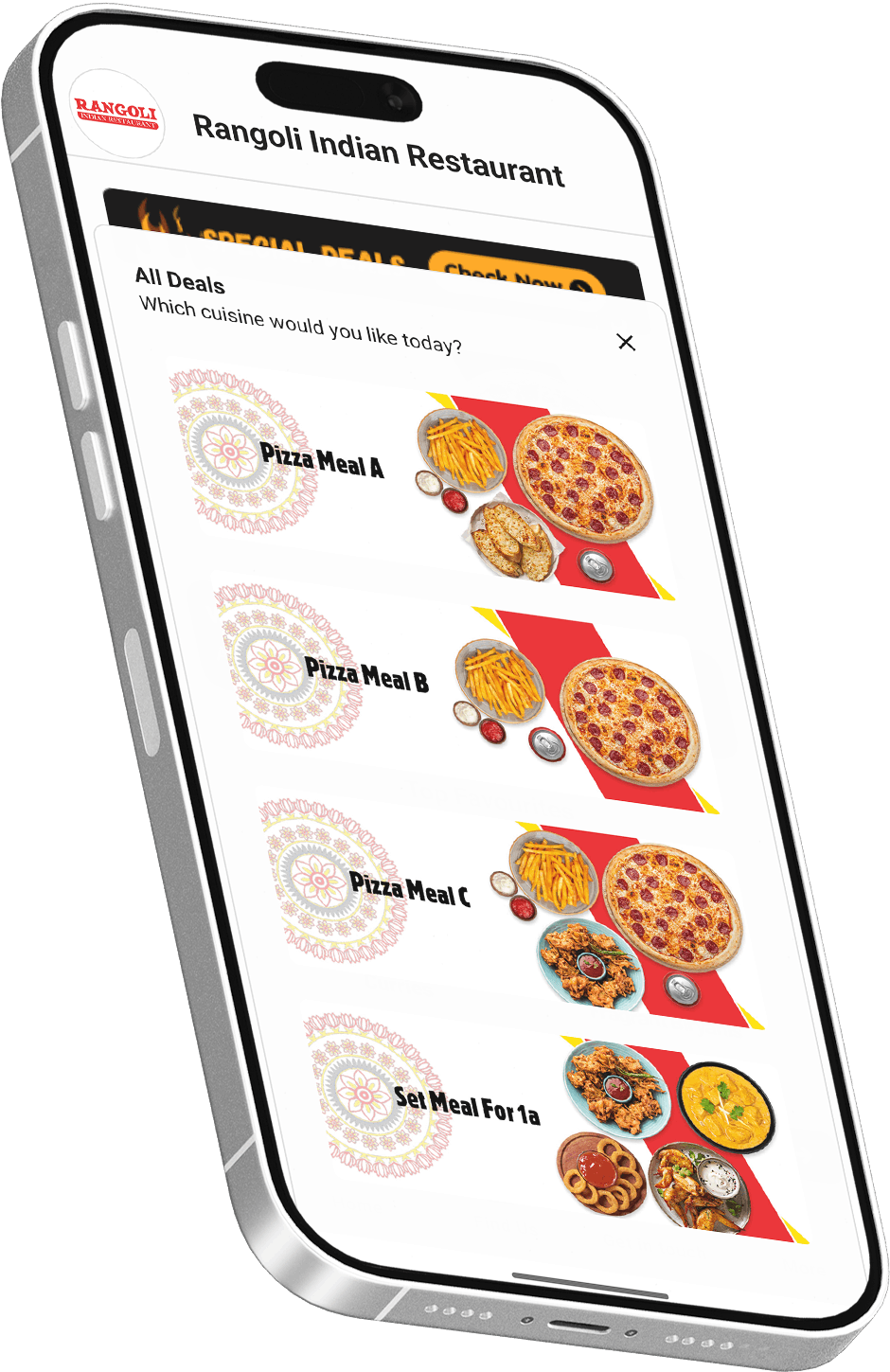 Rangoli Restaurant App 